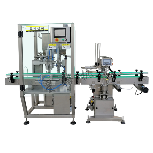 雙頭醬料灌裝真空旋蓋生產(chǎn)線(圖1)