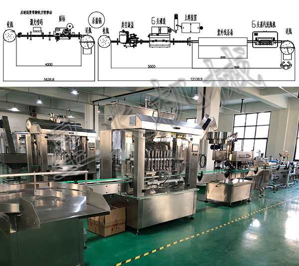 自動化濃稠醬料灌裝生產線機械設計方案圖(圖1) 自動化濃稠醬料灌裝生產線機械設計方案圖(圖1)